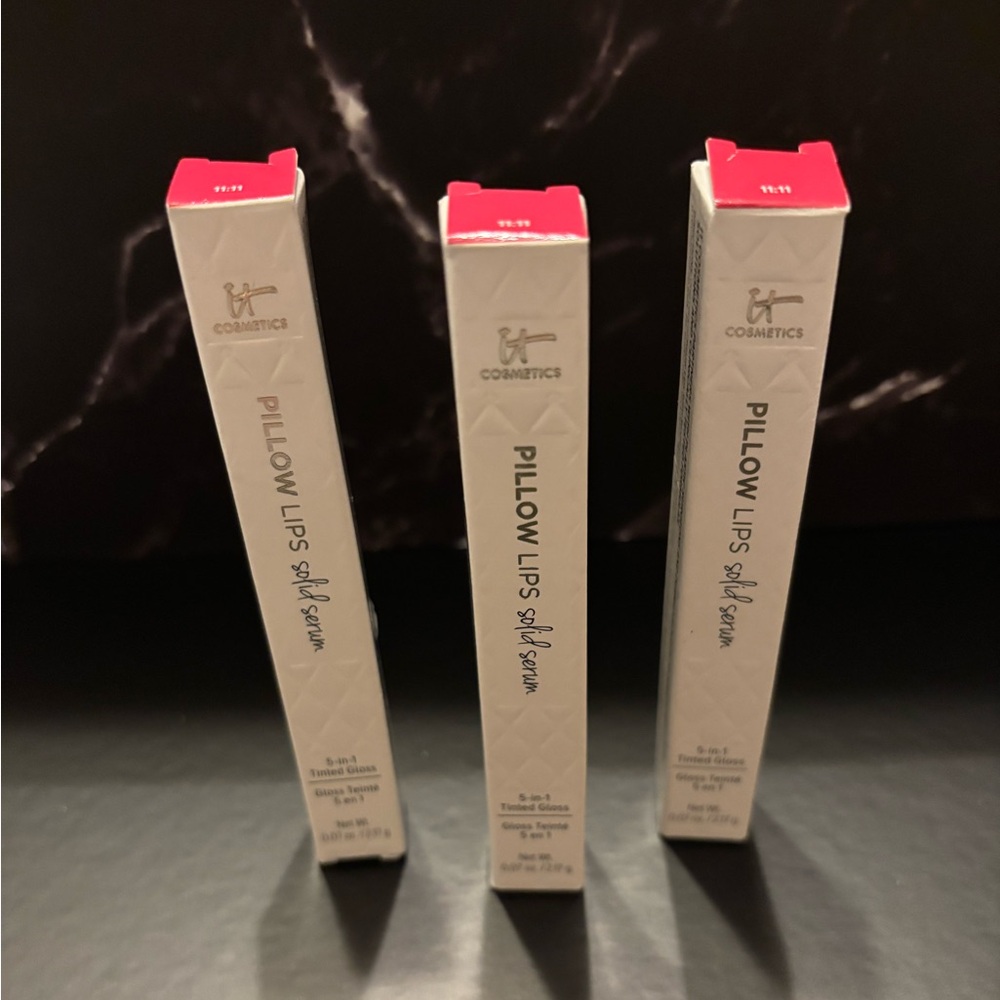 IT Cosmetics Pillow Lips Solid Serum Red Accents shade 11:11 New in Box $10 each